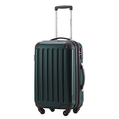 Abbildung von HAUPTSTADTKOFFER Alex Handgepäck, 55 x 38 23 cm, 4 Rollen, 42 Liter, Reisekoffer, Hartschalenkoffer, Rollkoffer, Bordgepäck Koffer, erweiterbar, Waldgrün