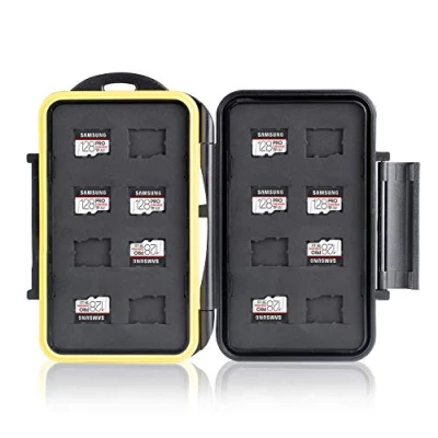 Abbildung von Ares Foto® MC MSD16 Speicherkarten Schutzbox / Memory Card Case Safe für 16 Stück Micro SD Karten New Edition 2022 for Cards