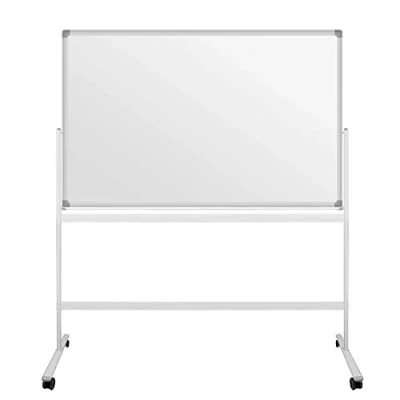 Abbildung von S SIENOC Mobile WhiteBoard Magnetwand mit Alurahmen Magnetisch und Magnettafel Weiß lackiert + Ständer Einstellbar drehbar (110x80cm)