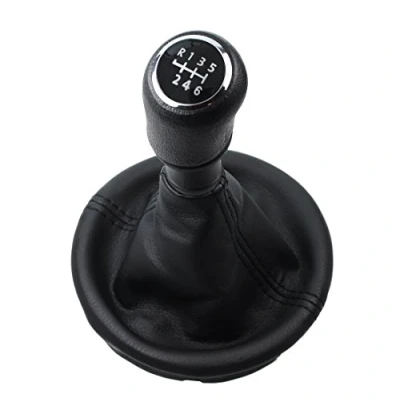 Abbildung von L &amp; P Car Design L&amp;P A262 1 Schaltsack Schaltmanschette Schwarz Schaltknauf 6 Gang kompatibel mit VW T5 Knauf Schaltknopf Rahmen Komplettset Plug Play Ersatzteil für 7H0711113