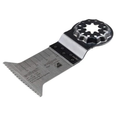 Abbildung von wolfcraft Tauchsägeblatt „Expert“ HCS, STARLOCK Aufnahme, Holz, Kunststoff, Gipskarton 50mm I 4257000 Für lange, gerade Schnitte in Holz