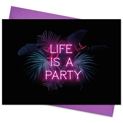 Abbildung von CherryCards FRUITPRINTS I 8er Set Einladungskarten &amp; Umschläge Format A6 Motiv Life is a Party Einladung Erwachsene Teenager Kinder Unisex