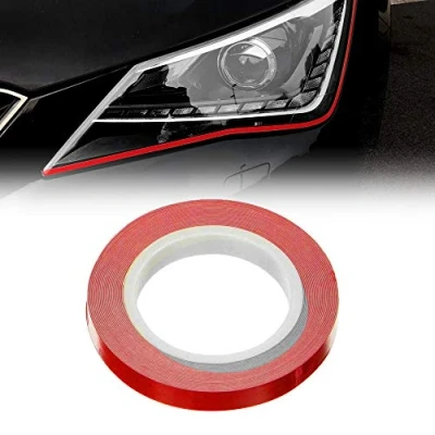 Abbildung von 4R Quattroerre.it 10800 Selbstklebende Eyeliner Dekorstreifen für Auto Scheinwerfer, Rot, 7 mm x 3 mt