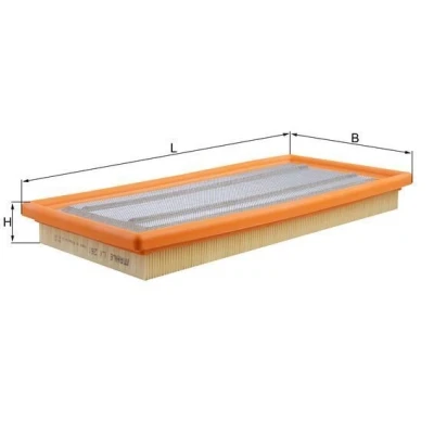 Abbildung von MAHLE ORIGINAL LX 261 Luftfilter 41,4 181 402,0, 402,0 Filtereinsatz PORSCHE: 911 Coupe