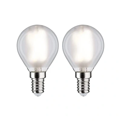 Abbildung von Paulmann 28919 LED Lampe Tropfen Filament 2er Set E14 230V 2x470lm 2x4,8W 4000K Matt Lampen Glas Leuchtmittel