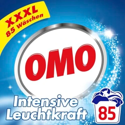 Abbildung von Omo Waschpulver XXXL Vollwaschmittel für intensive Leuchtkraft und hygienische Frische 85 WL