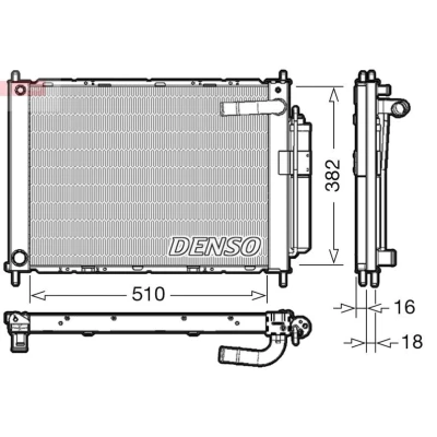 Abbildung von Kondensator, Klimaanlage DENSO DRM46101