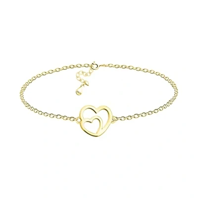 Abbildung von Sofia Milani Damen Armband 925 Silber vergoldet/golden Herz Anhänger B0337