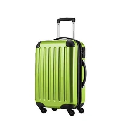 Abbildung von HAUPTSTADTKOFFER Alex Handgepäck, 55 x 38 23 cm, 4 Rollen, 42 Liter, Reisekoffer, Hartschalenkoffer, Rollkoffer, Bordgepäck Koffer, erweiterbar, Apfelgrün