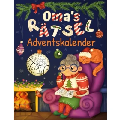 Abbildung von Oma&#039;s Rätsel Adventskalender: Senioren Adventskalender für Oma mit 72 Rätseln in großer Schrift inkl. Sudoku, Kreuzwort &amp; Wortsuchrätseln