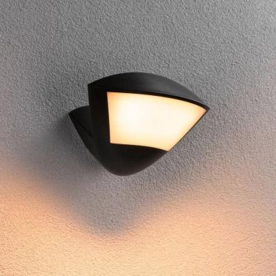 Abbildung von Paulmann LED Außen Wandleuchte »Skyla IP44 226x164mm 10W 840lm 230V Anthrazit Aluminium«, 1 flammig, Smart Home Zigbee 3.0 Bewegungsmelder insektenfreundlich
