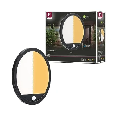 Abbildung von Paulmann 94708 LED Außenleuchte Panel Smart Home Zigbee Lamina Sensor IP44 rund 280mm 2200 3000K 14W 1150lm Schwarz Kunststoff Tunable Warm