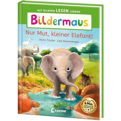Abbildung von Bildermaus Nur Mut, kleiner Elefant!: Mit Bildern lesen lernen Ideal für die Vorschule und Leseanfänger ab 5 Jahren Leselernschrift ABeZeh
