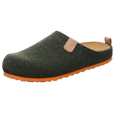 Abbildung von Rohde Herren Pantoffeln Hausschuhe Softfilz Napoli H 6900, Größe:46 EU, Farbe:Grün