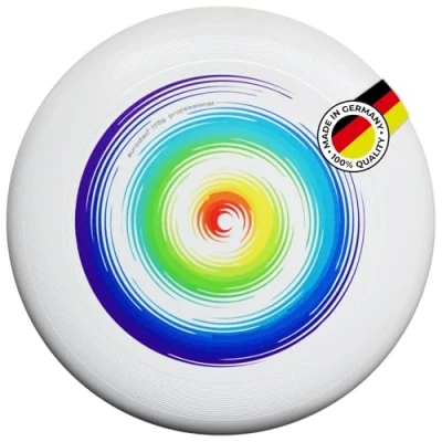 Abbildung von Eurodisc Ultimate Frisbee 175g Rainbow wettkampfharte Wurfscheibe mit Stabiler Flugbahn über 100 Meter Freizeitspieler und Profis gleichermaßen