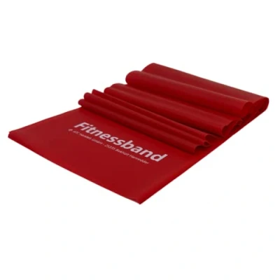 Abbildung von ATC Handels GmbH Fitnessband 1,5m, 2,5m, 5,5m und 25m x 15,5cm in 6 verschiedenen Stärken Widerstandsband, Gymnastikband, Trainingsband, Sportband, Krafttraining Yoga, leicht rot