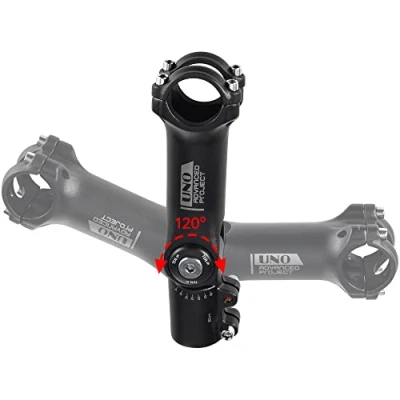 Abbildung von BESNIN Verstellbarer Fahrradvorbau 0 120 Grad für 31,8 mm 110mm Vorbau, MTB Vorbau Mountainbike Lenkervorbau Fahrrad, Rennrad, MTB, BMX, Radsport