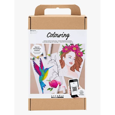 Abbildung von Creativ Company DIY Starterset zum Ausmalen mit Filzstiften