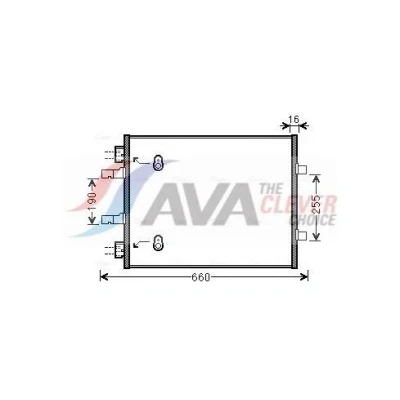 Abbildung von PRASCO OL5480 Klimakondensator 15,5 Aluminium 661 R 134a OPEL: Vivaro A Van, Combi, RENAULT: TRAFIC 2 Bus, Kasten