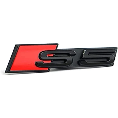 Abbildung von Audi 8W6071805 Schriftzug Clip S5 Tuning Kühlergrill Black Edition Emblem, schwarz/rot