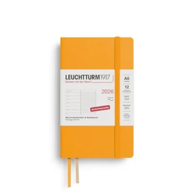 Abbildung von LEUCHTTURM1917 372514 Wochenkalender &amp; Notizbuch Pocket (A6) 2026, 12 Monate, Softcover, Rising Sun, Deutsch