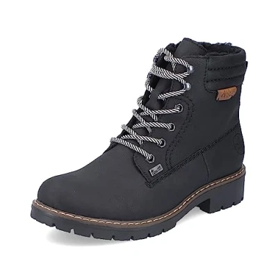 Abbildung von Rieker Schnürstiefelette, Damen, Größe: 37, Schwarz Schuhe