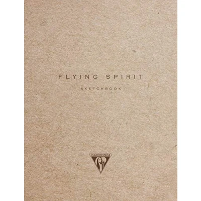 Abbildung von Clairefontaine 930022C Flying Spirit Skizzenheft (DIN A5, 16 x 21 cm, 60 Blatt, 90 g, elfenbeinfarbiges Papier, ideal für Notizen, trendig, mit Sepia Aufdruck, zufällig sortiert) 1 Stück