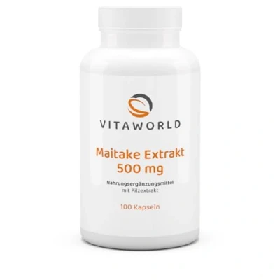 Abbildung von Vita World Maitake Extrakt 500mg 100 Vegi Kapseln Apotheken Herstellung