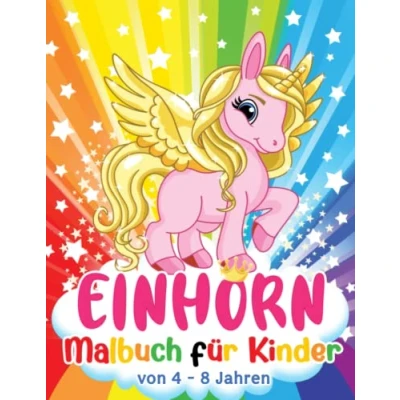 Abbildung von Einhorn Malbuch: Süße Einhörner zum Ausmalen für Kinder (ab 4 Jahren, Band 2)