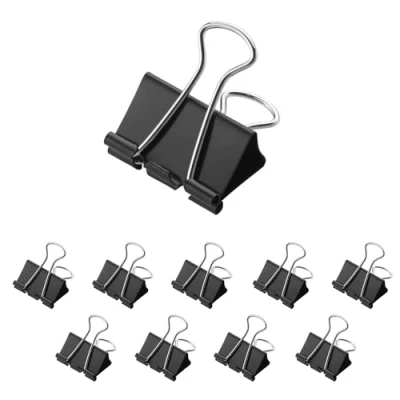 Abbildung von Westcott E 10703 00 Foldback Klammern, 32 mm, schwarz, 12 Stück
