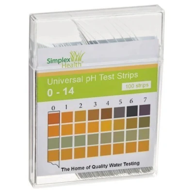 Abbildung von SimplexHealth Wasser pH Teststreifen von 0 14 (100 Stück) Säure Basen