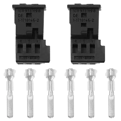 Abbildung von Create idea 2 Stück 3 poliger Auto Kabelbaum Stecker A0295455528, Wasserdichter Elektrischer Steckverbinder mit Anschlüssen für Elektrische Kfz Geräte