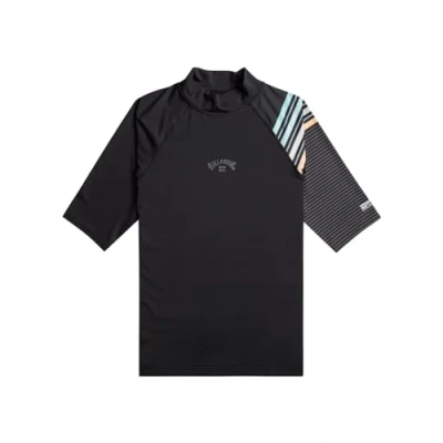 Abbildung von Billabong Contrast Kurzärmelige UPF 50 Rash Vest für Herren Schwarz