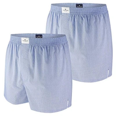 Abbildung von TOM Tailor Westside 2 PACK Boxershorts, Herren, Größe: XL, Hellblau
