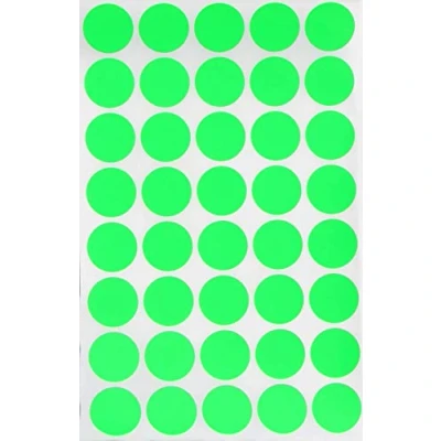 Abbildung von Klebepunkte Neon Grün 19 mm runde Sticker 1,9 cm Aufkleber 600 Stück von Royal Green