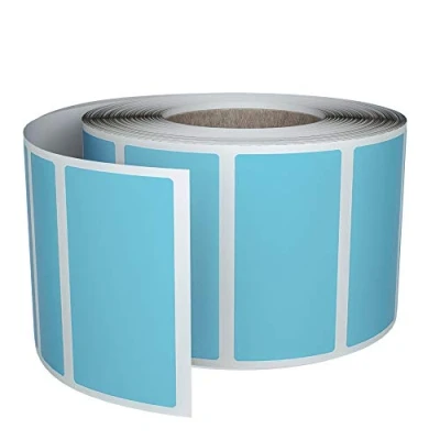 Abbildung von Aufkleber Hellblau 40 x 19 mm Sticker 4 1,9 cm Etiketten 500 Stück von Royal Green
