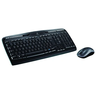 Abbildung von Logitech MK330 Kabelloses Tastatur Maus Set, 2.4 GHz Verbindung via Unifying USB Empfänger, 4 programmierbare G Tasten, 12 24 Monate Batterielaufzeit, PC/Laptop, Französisches AZERTY Layout Schwarz