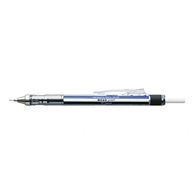 Abbildung von Tombow SH MG Druckbleistift Mono graph mit Metallspitze, weiß/blau/schwarz