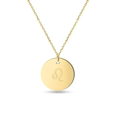Abbildung von GD GOOD.designs Sternzeichen Kette Löwe Gold 18 Karat Wasserfest I Vergoldete Halskette mit Horoskop Anhänger Zodiac Necklace aus Edelstahl für Damen