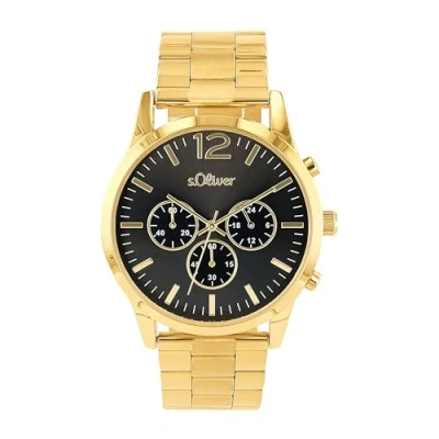 Abbildung von s.Oliver Armbanduhr Herren Chronograph Analog, mit Edelstahl Armband, Blau, 3 bar Wasserdicht, Kommt in Uhren Geschenk Box, 2038383