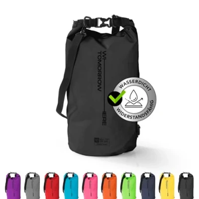 Abbildung von #DoYourOutdoor Where Tomorrow Dry Bag Tasche 10L schwarz Wasserdichter Rucksack Wasserfester Beutel &amp; Packsack Drybag ideal für Boot, Kajak, Angeln und Camping