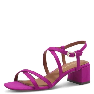 Abbildung von Tamaris Riemensandalette, Damen, Größe: 42, Dark pink Schuhe