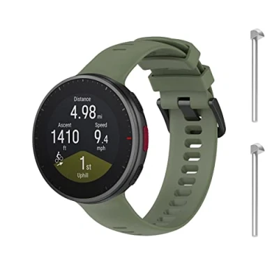 Abbildung von WEINISITE Armband für Polar Vantage V2, Frauen Männer Sport Armbänder Uhrenarmbänder Silikon Ersatzarmband Kompatibel mit V2 Watch (Grün)