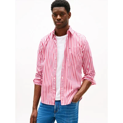 Abbildung von Tommy Hilfiger FLEX BOLD Hemd Vivacious pink stripe, Herren, Größe: XS, stripe