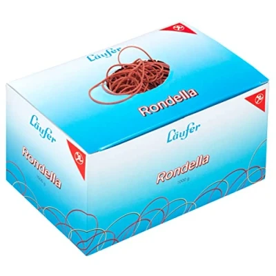 Abbildung von Läufer 50341 Rondella Gummiringe Nr. 6, Durchmesser 40 mm, 1kg Schachtel, rot, besonders langlebig