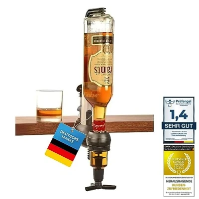 Abbildung von Bar Butler für Spirituosen Flaschenhalterung Getränke 4cl Dosierer Getränkespender Flaschenhalter Portionieren von Getränken Getränkeportionierer (1 Fach Flaschen Halterung)