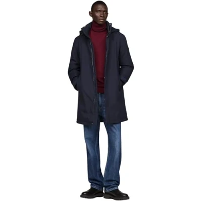 Abbildung von Tommy Hilfiger Padded Parka Wintermantel, Herren, Größe: Small, Desert sky