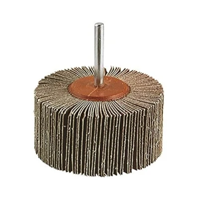 Abbildung von wolfcraft Fächerschleifer I 2036000 Körnung 80 ø50x20 mm Schleifaufsatz für Bohrmaschinen Holz, Metall und Farbe Polierzubehör