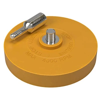 Abbildung von HASKYY Folienradierer 1x mit Adapter, Professionelles Entfernen von Folien und Kleberesten an Fahrzeug, Auto oder Motorrad, Gummi, ERASER