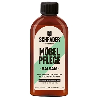 Abbildung von SCHRADER Möbelpflege Balsam Pflegemittel für lackierte Holzoberflächen &amp; Holzmöbel 250ml Made in Germany